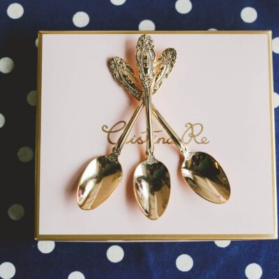 Gold Plate Teaspoon by Cristina Re