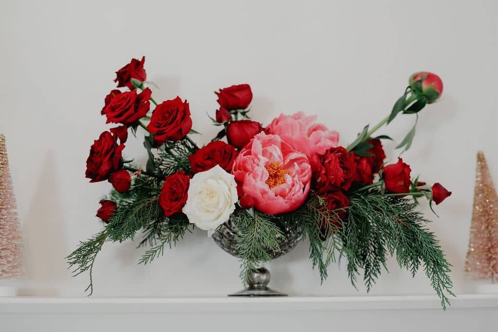 Christmas Flowers Table Arrangement Newcastle Florist
