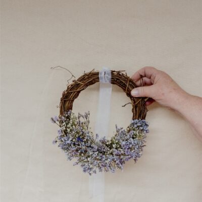 dried flower wreath lavender