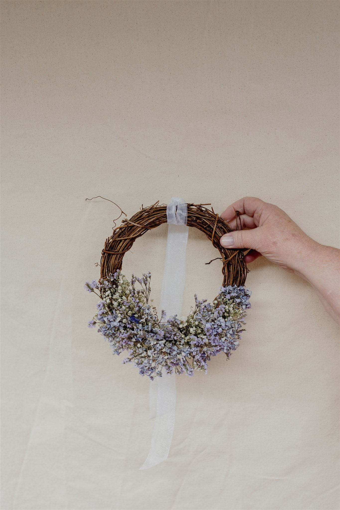 dried flower wreath lavender