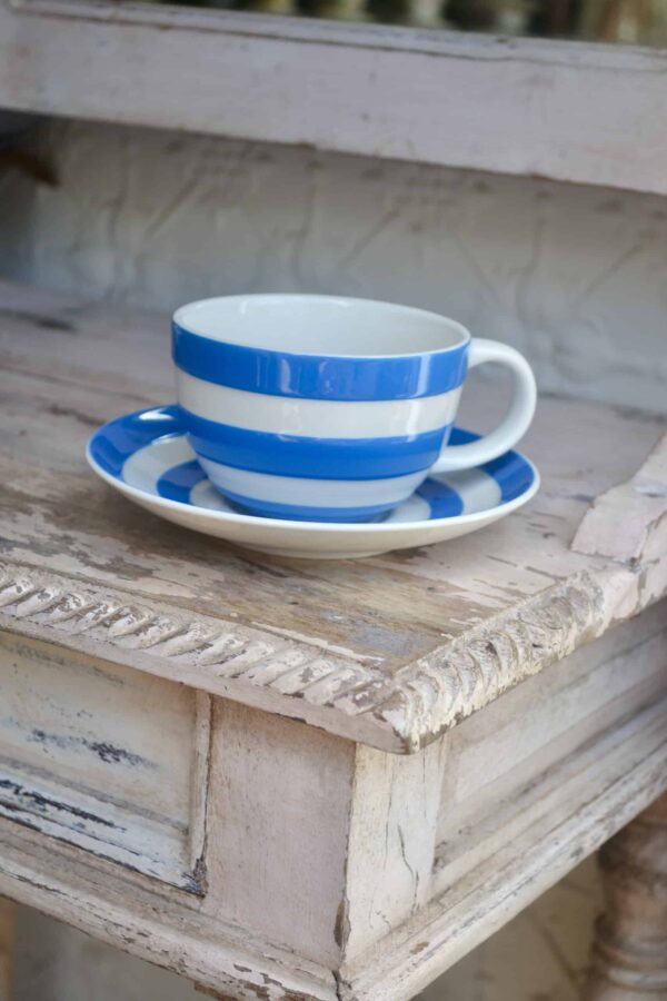 Modern Teacup with fresh flowers