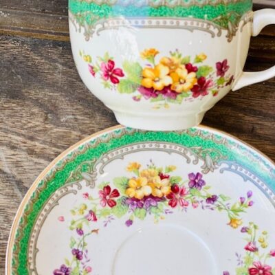 Balmoral Teacup with fresh flowers
