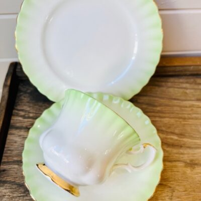 Royal Albert Rainbow Green Trio Teacup Posy