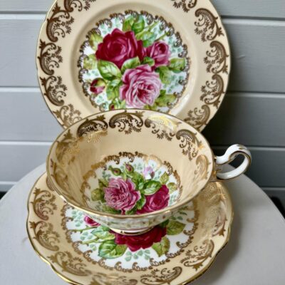 Lady in Waiting Foley Dusty Peach Trio Teacup Posy