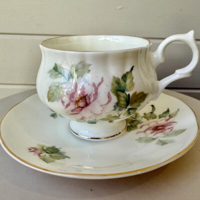 Sally Petite Pink Rose Teacup and Saucer
