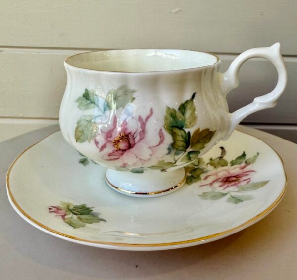 Sally Petite Pink Rose Teacup and Saucer