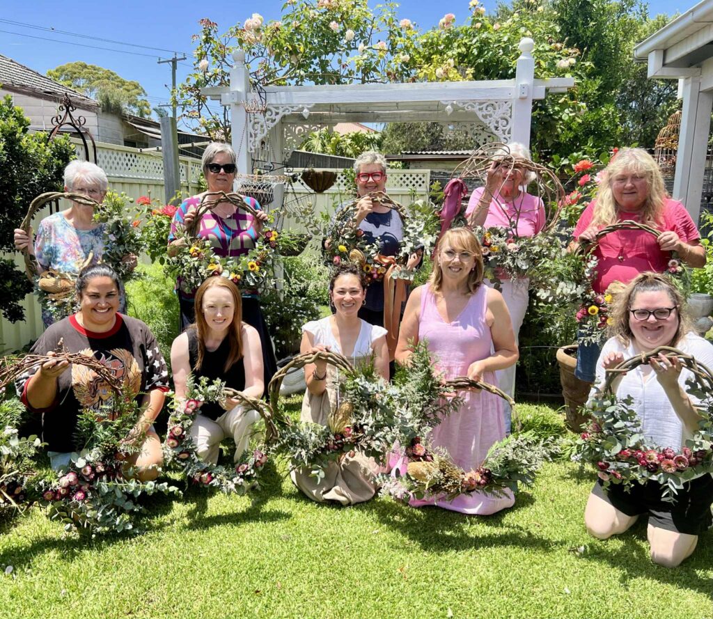 christmas floral wreath workshop newcastle