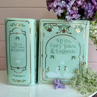 fairytale book vase for baby gift
