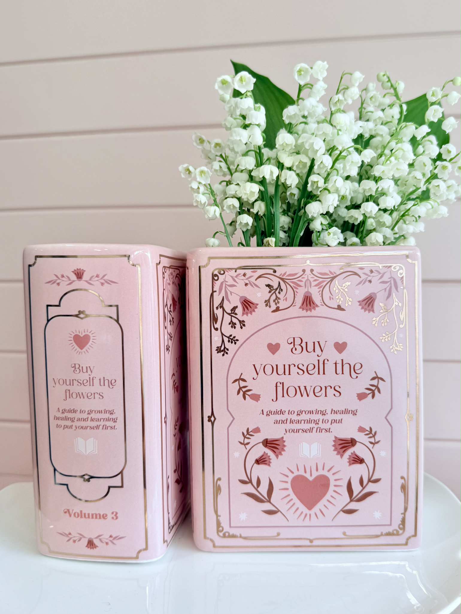book vase and flowers