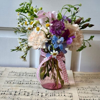 affordable fresh flowers in mason jar newcastle