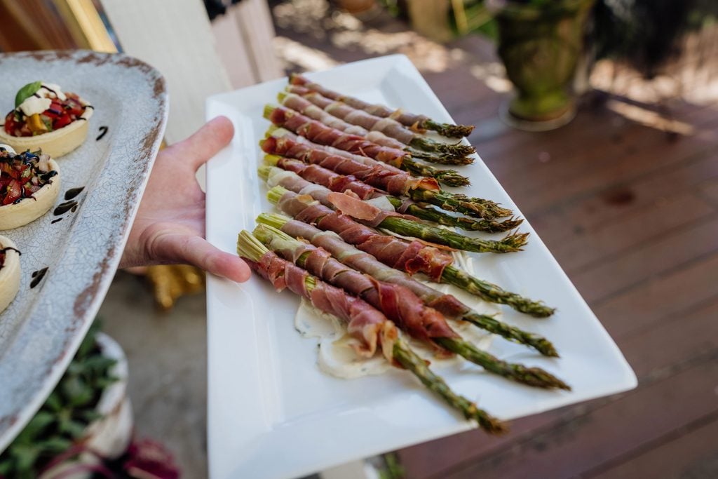 Prosciutto wrapped asparagus by Wonderland Kitchen was a guest favourite.