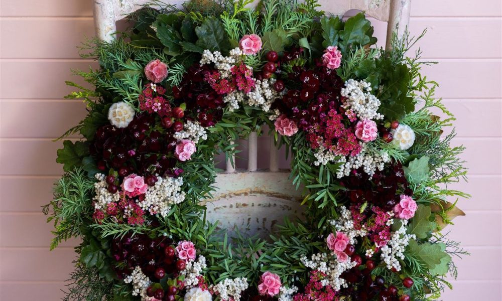 fresh flower wreath