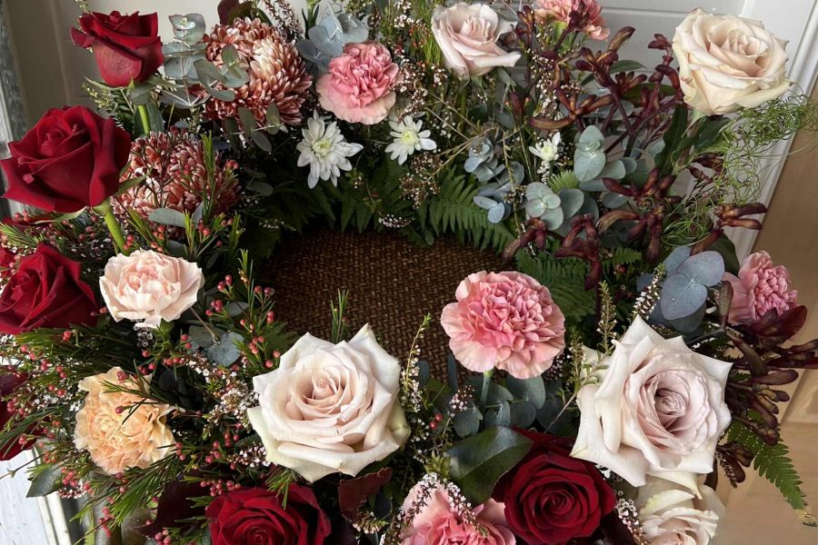 custom funeral floral wreath