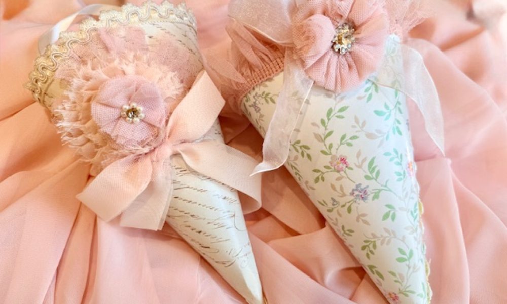 flower girl petal cone for wedding