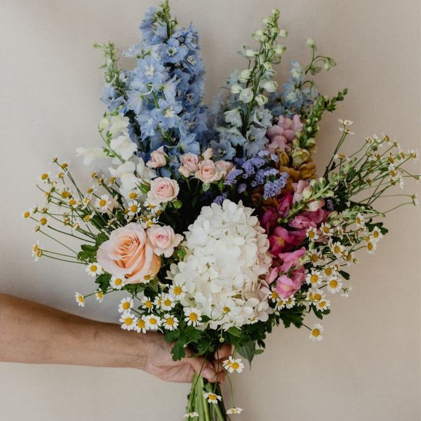fresh seasonal bunch of flowers